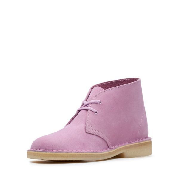 Clarks Womens Desert Boot Ankle Boots Lavender | UK-8245761